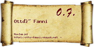 Ottó Fanni névjegykártya