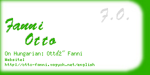 fanni otto business card